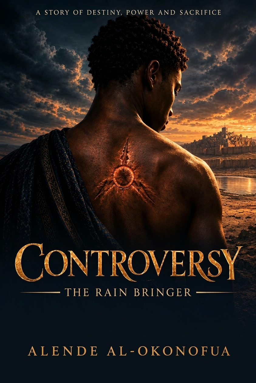CONTROVERSY: THE RAIN BRINGER book cover by Alende Al-Okonofua
